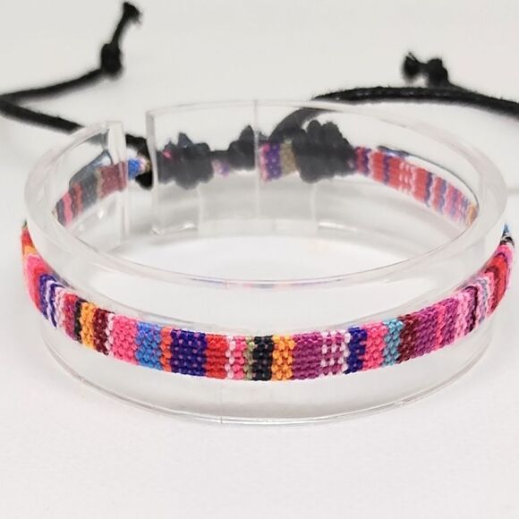 Men's bracelet striped Bohemian surfer new e36 - Picture 1 of 1
